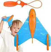 Soaring Aircraft Toys - Throwing Gliders, Light and Sound Flyers | Foam Aviation Models with Catapult Launcher, Backyard Adventure Activity, Exciting Group Game for Youths in Open Spaces