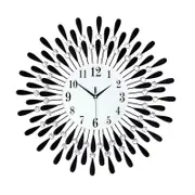 Randy & Travis Machinery Large Modern 3D Crystal Wall Clock Luxury Art Metal Round Home Decor Wall Clocks