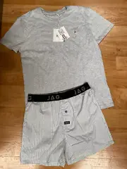 Mens Jag Pyjamas Boxer Short & Tshirt, Pajamas. PJ’s. Free Post