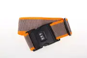 Secure Luggage Strap with Combination Lock Orange & Grey - Travel Accessories Australia