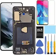 ZTOOYO AMOLED for Samsung Galaxy S21 Plus Screen Replacement with Frame for Samsung S21+ Screen Replacement kit SM-G996u SM-G996b LCD Digitizer Display Touch Screen Assembly with Tools 6.7 inch Black