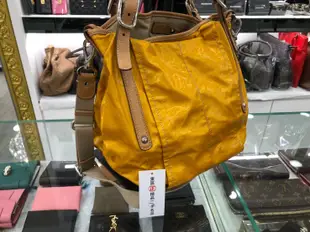 ㊣東區正精品㊣Tod's G Line Coated Tote G Bag 黃色漆亮帆布手提包肩背包斜背包RZ0982