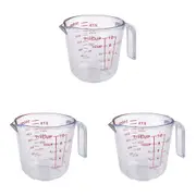 3x Appetito Plastic 1 1/4 Cup Plastic Measure Jug Home Kitchenware Accessory