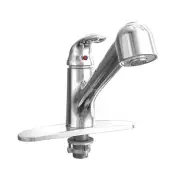 Single-Handle Pull-Out Kitchen Faucet 2F Pull-Down Sprayer Chrome Polish Finish