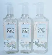 3 BATH & BODY WORKS SNOWY PEACH BERRY GENTLE GEL HAND SOAP WITH ESSENTIAL OILS