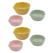 2x 3pc Jamie Oliver Big Love Pinch-Me Pots Measuring Bowl Cup Stoneware Set