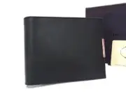 Prada Leather Bi-Fold Wallet Bill Compartment Card Holder Men'S Black Fh2645