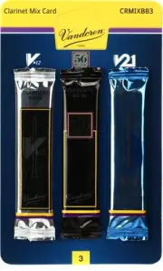 Vandoren CRMIXBB3 Bb Clarinet Reed Mix Card - 3.0 (3-pack) (5-pack) Bundle
