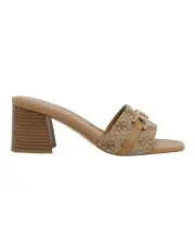 [Guess] Gallory Mules in Brown Monogram