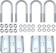 2 3/8 Inch Trailer Axle U Bolt Kit for 3500lbs 2-3/8" Round Axle 1-3/4" Leaf Springs, 6-1/4" Long, 1/2” Diameter 1 Set