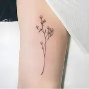 Tattoofield - Flower Waterproof Temporary Tattoo Black - One Size