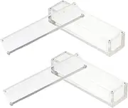 GARVALON 2pcs Clear Magnetic Dice Case Transparent Acrylic Storage Box for Dice Accessories Convenient Open Gamers