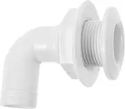 GANAZONO Marine Drain Yacht Drain Vent Yacht Discharge Outlet Boat Deck Drain Drains Bilge Outlet Yacht Accessory Thru Hull Drain Flush Drainage Boats Stainless Boat Bailer Abs White