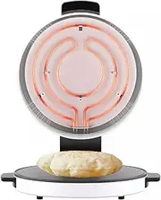 30 CM 1800w Big Size Electric Pizza Maker Automatic Double-Sided Nonstick Pizza Oven Cooking Plate Home Bread Maker Non-Stick Bakeware(White)