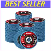 High-Performance Flap Discs 40 Grit 4.5" for Efficient Metal Grinding - 10 PCS