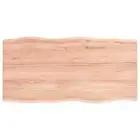 NNEVL Table Top Light Brown 100x50x2 cm Treated Solid Wood Oak Live Edge