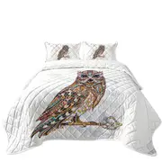 Multi Colored Owl Coverlet