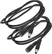 WATIIFUFU 12v Security Camera Power Cord Extension PVC Covered Male and Female Connectors