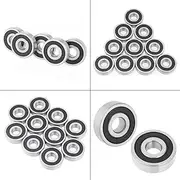YDuupxe 10pcs 6200-2RS Hardware Bearing Lubricated and Sealed Steel Material Bearing Rubber Sealed High Speed Ball for Mini Bike Wheels and Pool Pumps 10x30x9mm