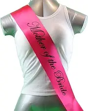 Sashes Hens Sash Party Bridal Hot Pink/Black - Mother Of The Bride One Size Mother of the Bride