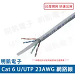 現貨【明凱電子】CAT 6 U/UTP 23AWG FASTLINK 單股線 網路線 灰色 每米 零售 不含接頭 含稅