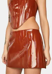[Jagger & Stone] Mimi Patent Mini Skirt