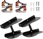 2 Pcs Floating Shoe Display Shelves, H-Type Sturdy Levitating Wall Mount Shelf, Sneaker Holders Rack for Collectors, Advertising Exhibition, Store Show