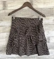 NWT Banana Republic Pull On Tiered Skirt Womens S Brown Ruffle Flutter Party min