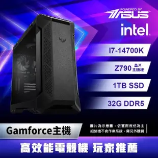 【華碩平台】Intel I7 14700K/32G/1TB SSD/Gamforce主機/GM001電競主機