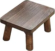 PERSELOSO Wooden Step Stool for Adults Rectangle Design Multi Purpose Foot Stool for Home Use for Kitchen Entryway and Shoe Changing Sturdy Construction