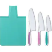 Tovla Jr. for Kids Kitchen Knife and Foldable Cutting Board Set - Blue