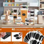 Skroam 36 Pack Airtight Food Storage Containers for Kitchen Pantry
