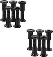 10 Sets DIY Leather Crafts Screws Assortment M6x25 High Strength Binding Screws Easy Install for Photo Albums and Furniture