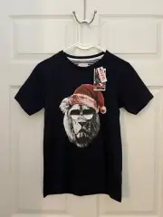 Denim & Flower Rick Singh New Santa Hat Lion T-shirt Youth 11/12 Christmas