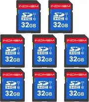 Durable 8-pack Class 10 SD Cards - Dust-Proof & Water-Resistant for Cameras