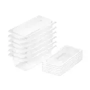 SOGA 100mm Clear Gastronorm GN Pan 1/3 Food Tray Storage Bundle of 6 with Lid