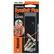 2x Ramset DynaBolt Plus HEX NUT MASONRY ANCHOR 6x26mm 4 Pieces, GOLD *Aust Brand
