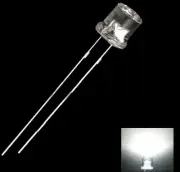 1000PCS 5MM 2Pin Flat Top White LED Wide Angle Flat Head Light Lamp