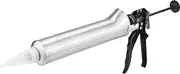 Mortar Grouting Pointing Gun, Stainless Steel Mortar Pointing Grouting Gun with Mortar Scoop and 2 Nozzles, Hand Caulking Gun Sprayer Applicator for Cement Lime, Good Sealing