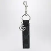 [GUCCI] GG black keychain with double G One size Black