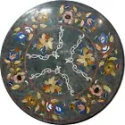 Coffee Table Top, Round Marble Table, Stone Side Table, Floral Marble Table Tops