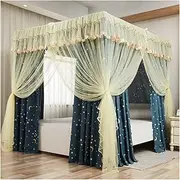 Bed Canopy Mosquito Net for 1.8m/6ft Bed, Princess Style Decorative Bed Canopy, Large Space Floor-to-Ceiling Dust-Proof Bed Curtain (Color : Style 2, Size : 180x220x200cm)