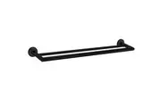Pin 700mm double towel rail matt black