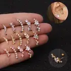 Zircon Stone Cartilage Earrings Conch Tragus Helix Cartilage Piercing Ear Stud @