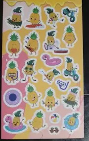 scratch and sniff stickers NEW sheet Tageenla Pineapple scent