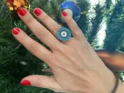 Turquoise ring Evil Eye Turkish Original Style