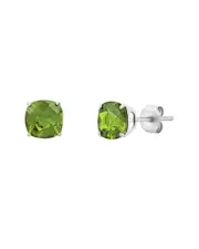 MaxColor Silver 1.80 ct. tw. Peridot Studs
