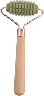 ERINGOGO Face Roller Wooden Handle - Single Head Jade Facial Massager Eyes Neck Massage Tool For Home Travel Skin Vitality And Deep Muscle Relaxation