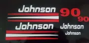 Johnson Outboard decal set 90 hp custom red and white decals