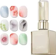Blooming Nail Gel,15ml UV Blooming Stamping Top Coat - Long-Lasting Clear Blossom Fingernail Coat Base for Traveling Home Outdoor School